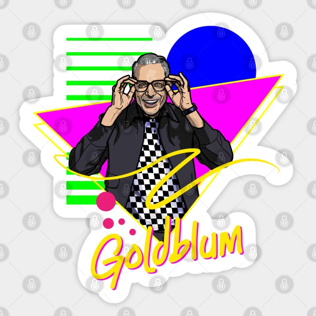 Retro Jeff Goldblum T-shirt Design Sticker by Paidesign